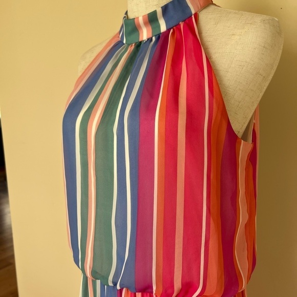 Julia Jordan Mock Necked Striped Dress - Picture 6 of 8